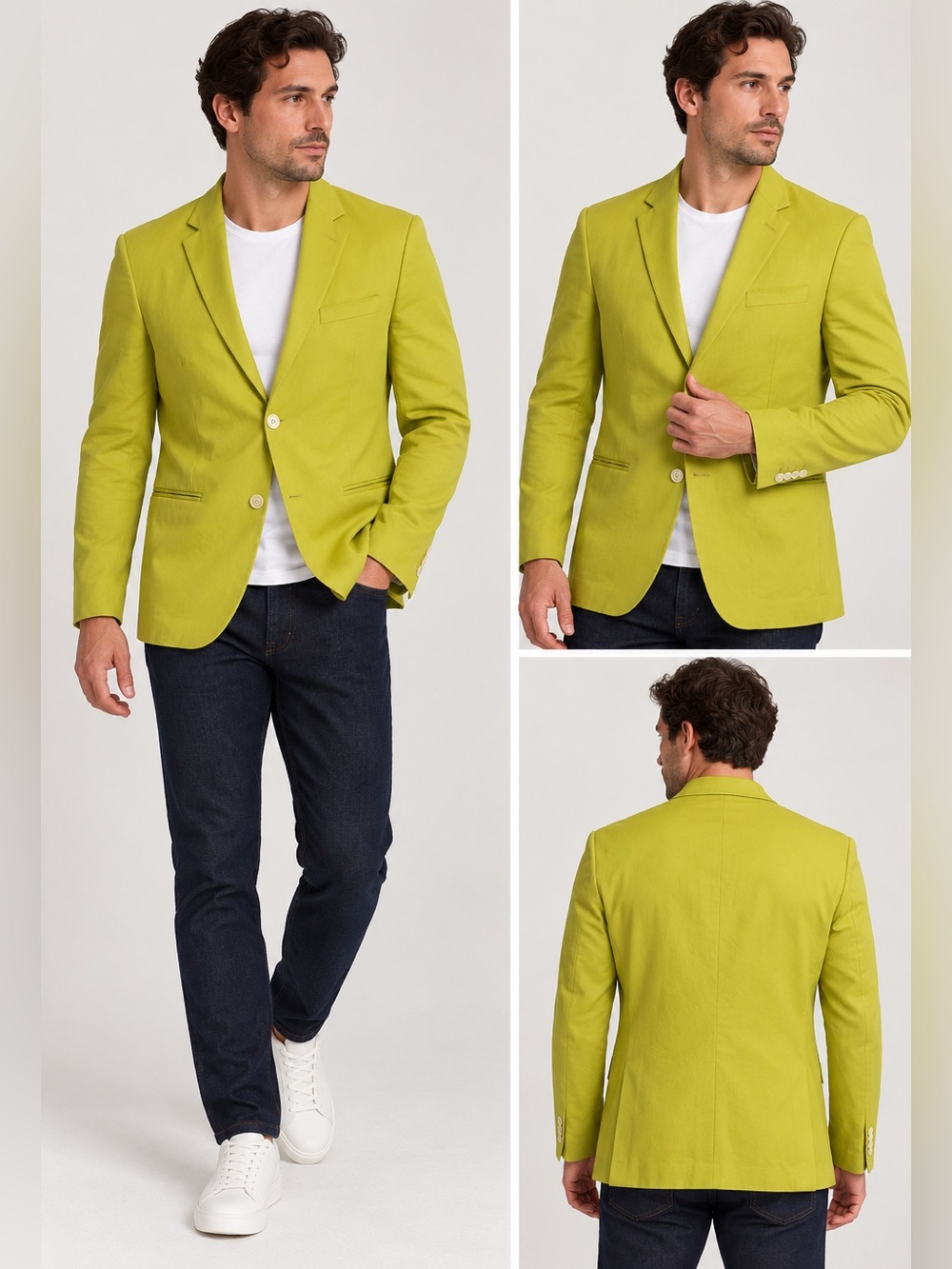 Topman Men’s Lime Green Tailored Blazer Jacket